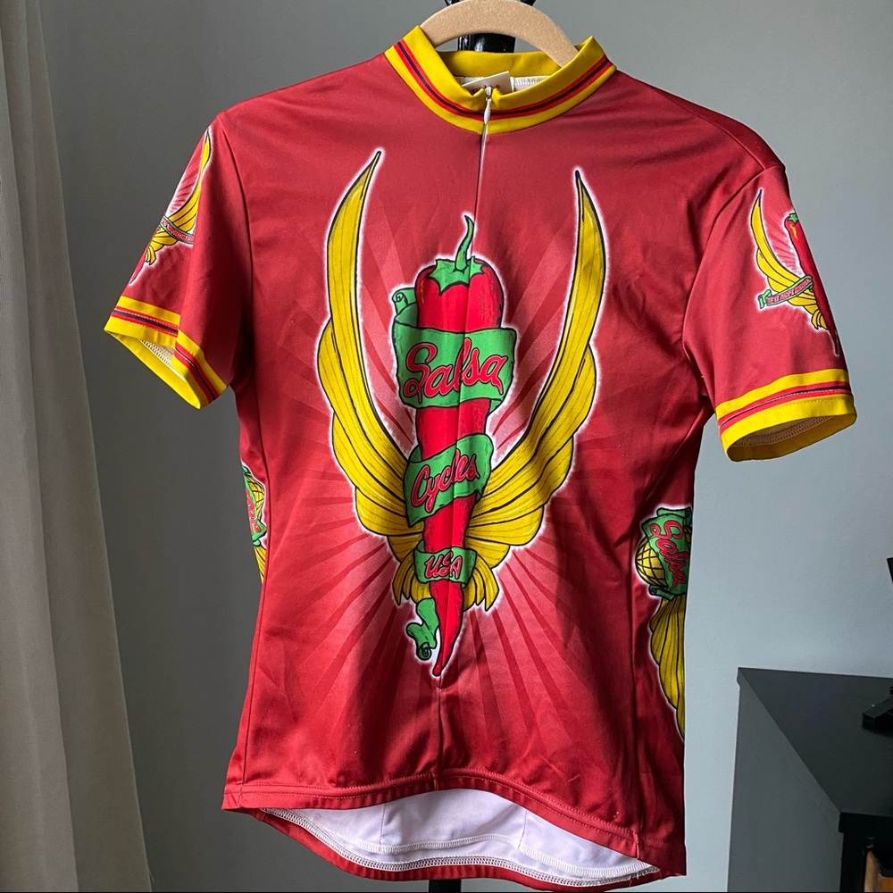 Salsa Cycle Ride & Smile| Womens Cycle Shirt//Medium